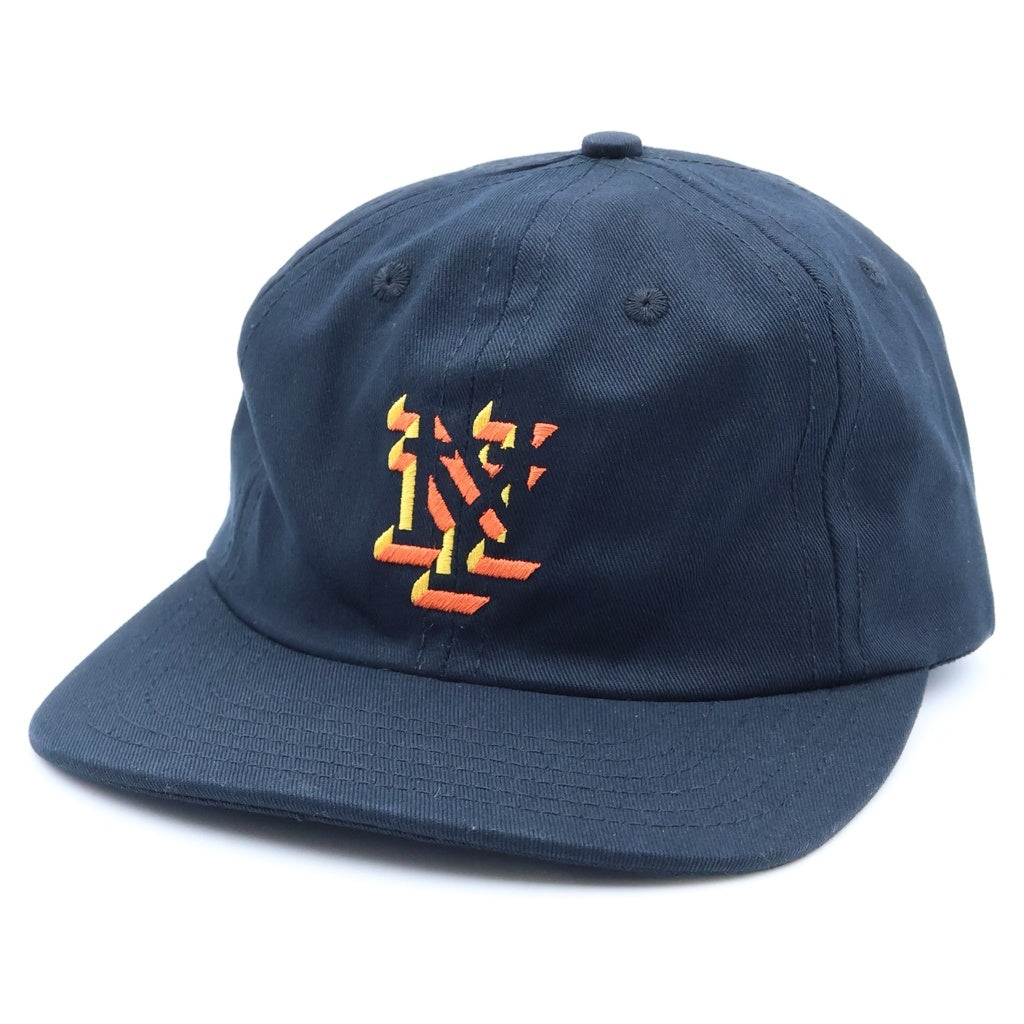 The Almeda Club(アルメダクラブ) NY BASEBALL CAP USA製 ロゴエンブロイダリーデザイン 6パネル ベースボールキャップ ブラック
