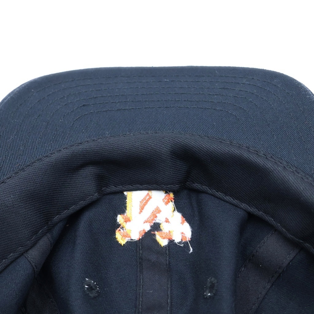 The Almeda Club(アルメダクラブ) NY BASEBALL CAP USA製 ロゴエンブロイダリーデザイン 6パネル ベースボールキャップ ブラック