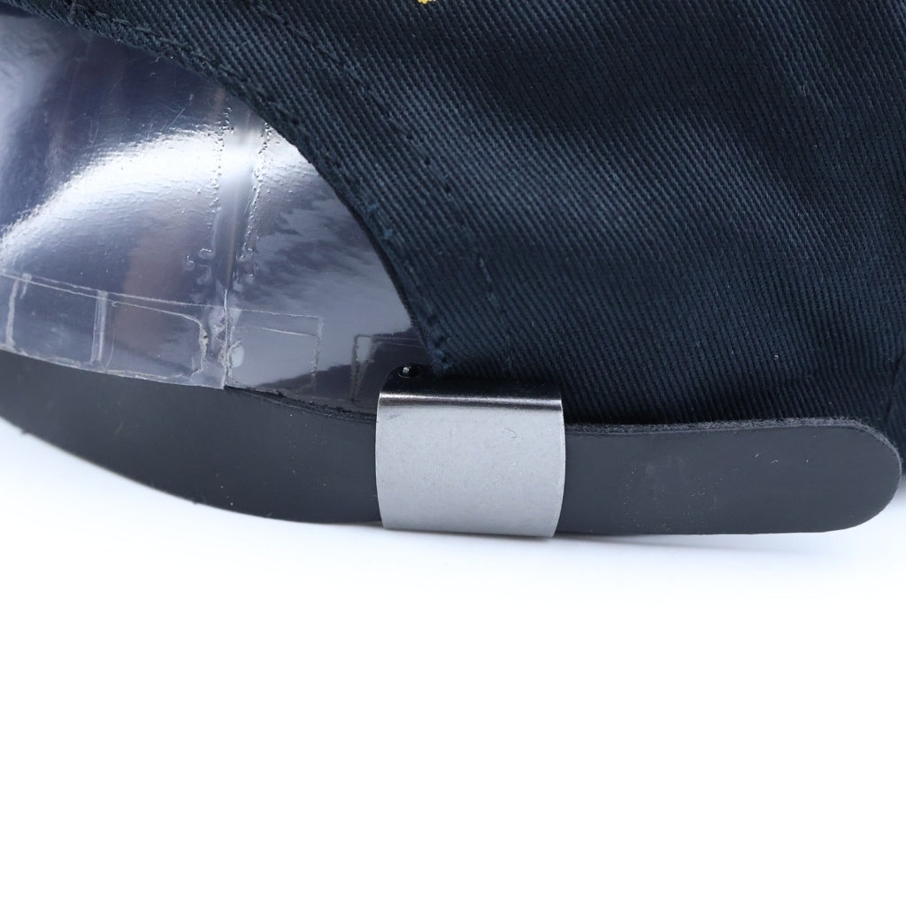 The Almeda Club(アルメダクラブ) NY BASEBALL CAP USA製 ロゴエンブロイダリーデザイン 6パネル ベースボールキャップ ブラック