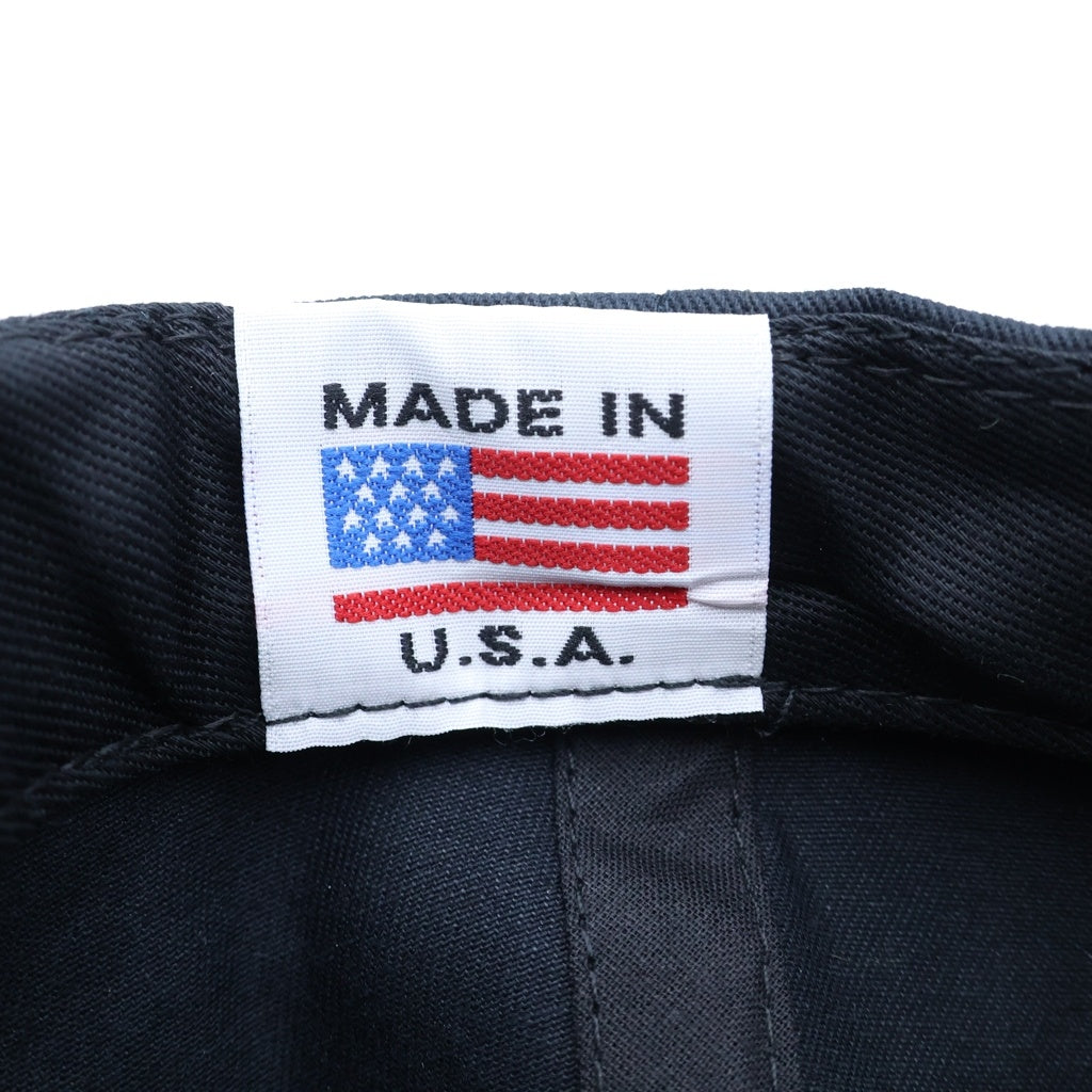 The Almeda Club(アルメダクラブ) NY BASEBALL CAP USA製 ロゴエンブロイダリーデザイン 6パネル ベースボールキャップ ブラック