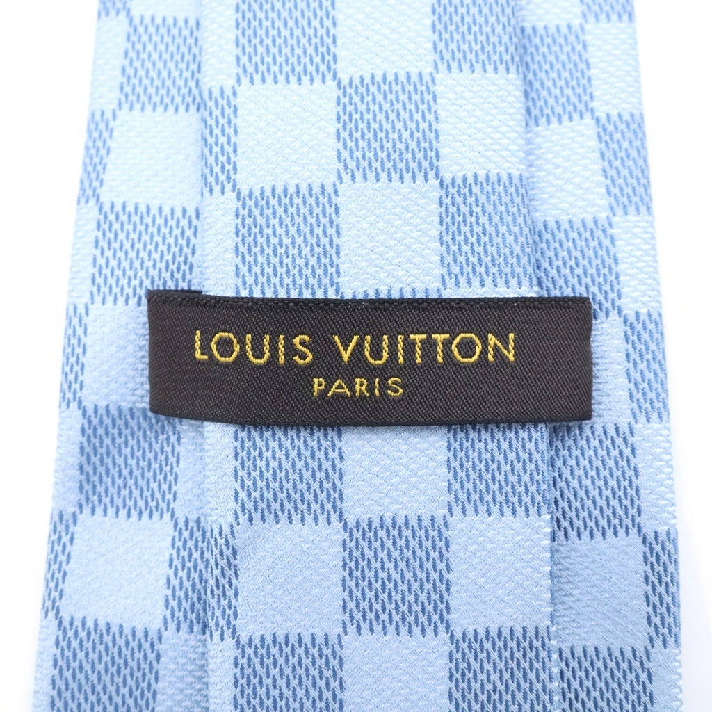 LOUIS VUITTON(ルイヴィトン) クラヴァット ダミエクラシック シルク ネクタイ ブルー