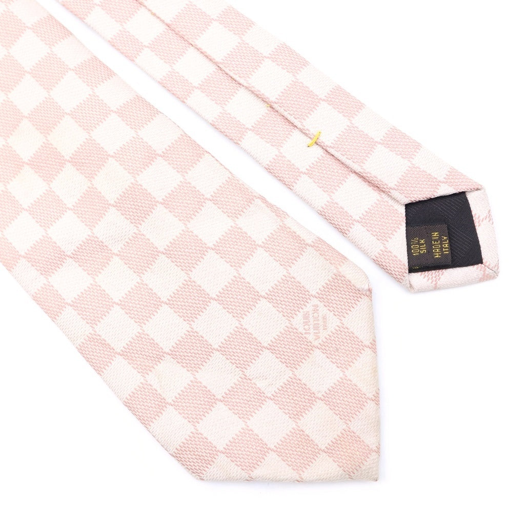 LOUIS VUITTON(ルイヴィトン) クラヴァット ダミエクラシック シルク ネクタイ ピンク