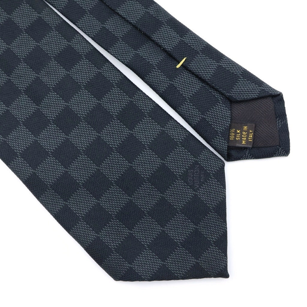 LOUIS VUITTON(ルイヴィトン) クラヴァット ダミエクラシック シルク ネクタイ ブラック