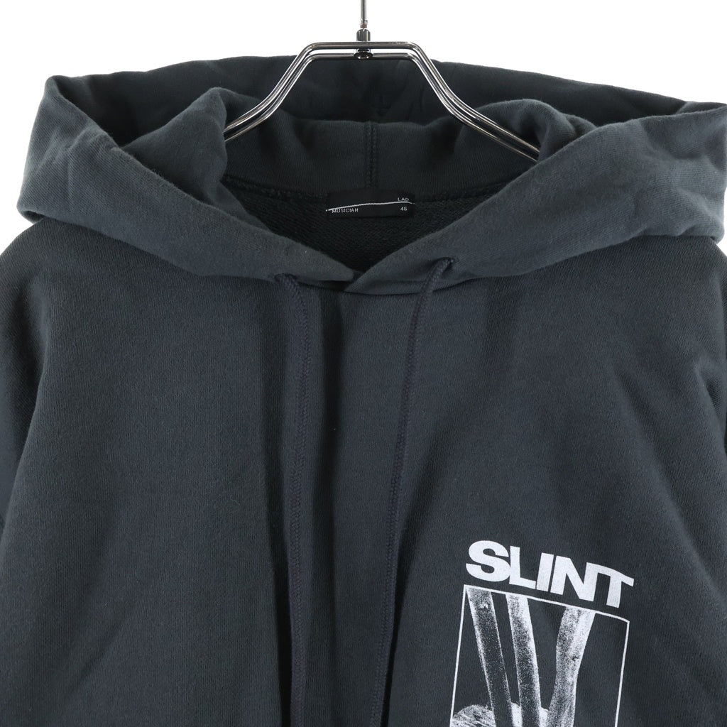 LAD MUSICIAN(ラッドミュージシャン) 23AW ×SLINT スリント グラフィックプリント スウェット ジップアップ パーカー ブラック 2223-606