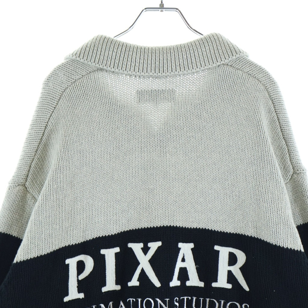KITH(キス) ×Disney Pixar Nelson Rugby Sweater ディズニー ピクサー ラグビーシャツ ニットセーター ベージュ/ブラック KHM034429