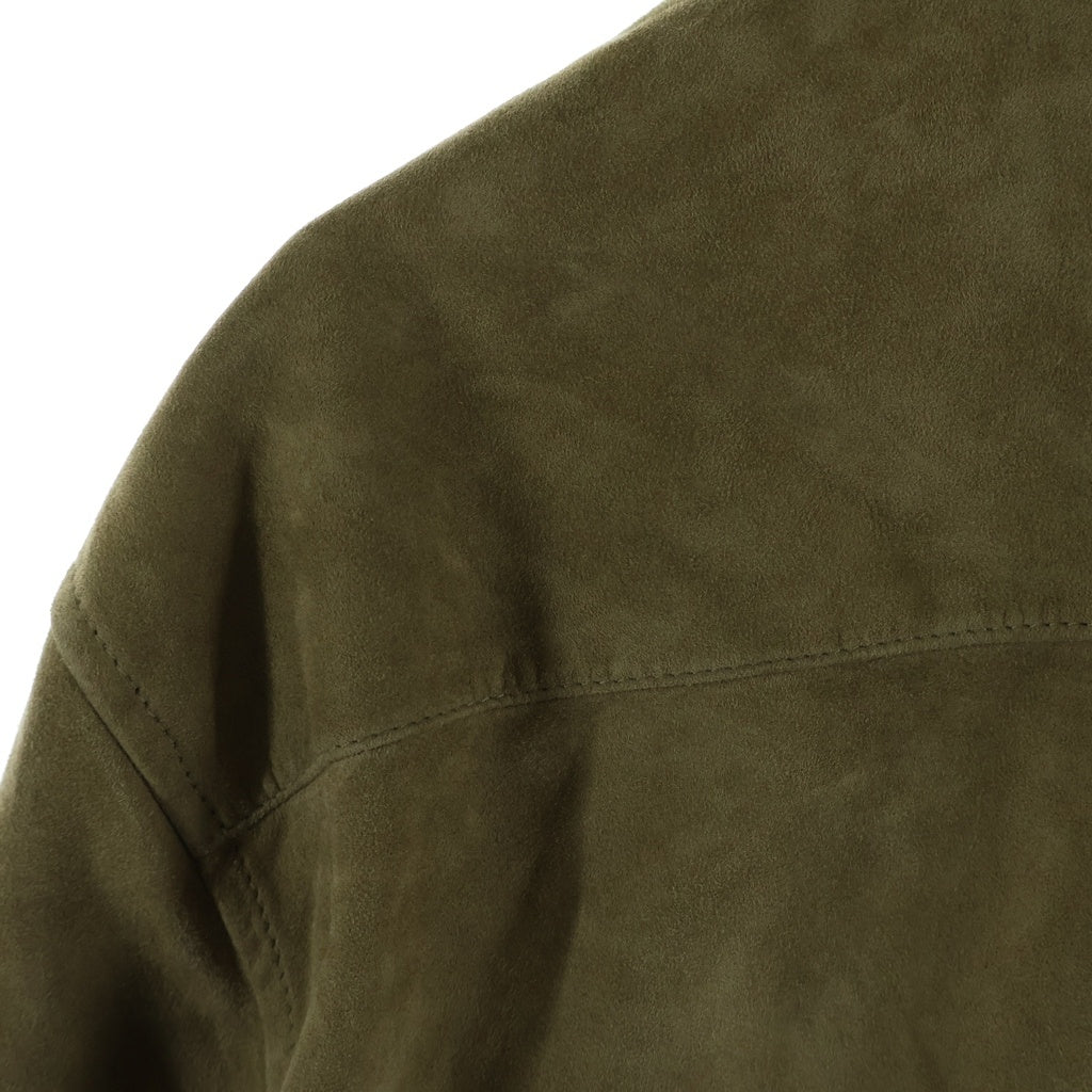 RALPH LAUREN(ラルフローレン) パープルレーベル スエード ジャケット 長袖 シャツ カーキ