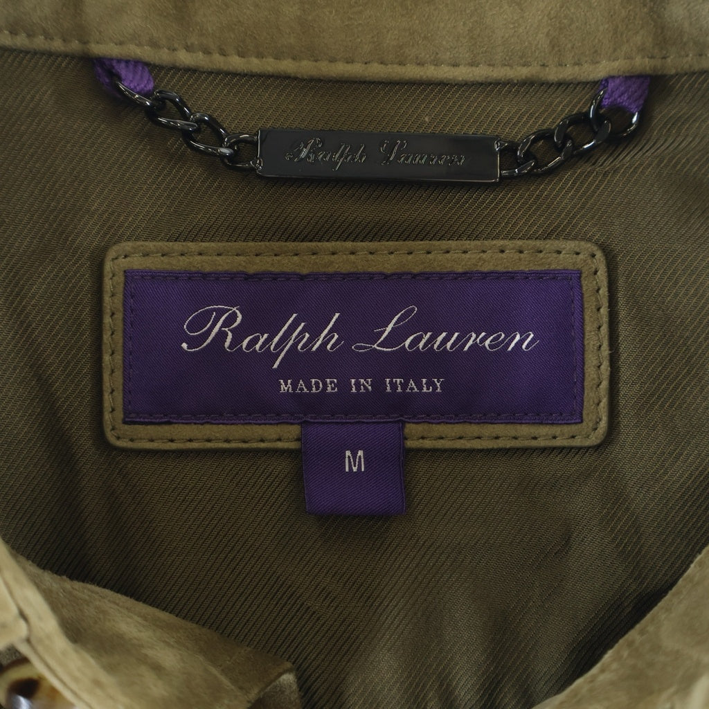 RALPH LAUREN(ラルフローレン) パープルレーベル スエード ジャケット 長袖 シャツ カーキ