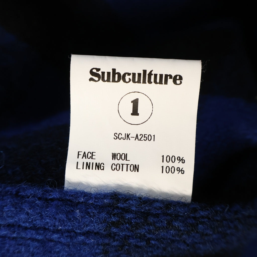 SUBCULTURE(サブカルチャー) 25AW BUFFALO CHECK JACKET バッファロー チェック シャツジャケット ブルー/ブラック SCJK-A2501