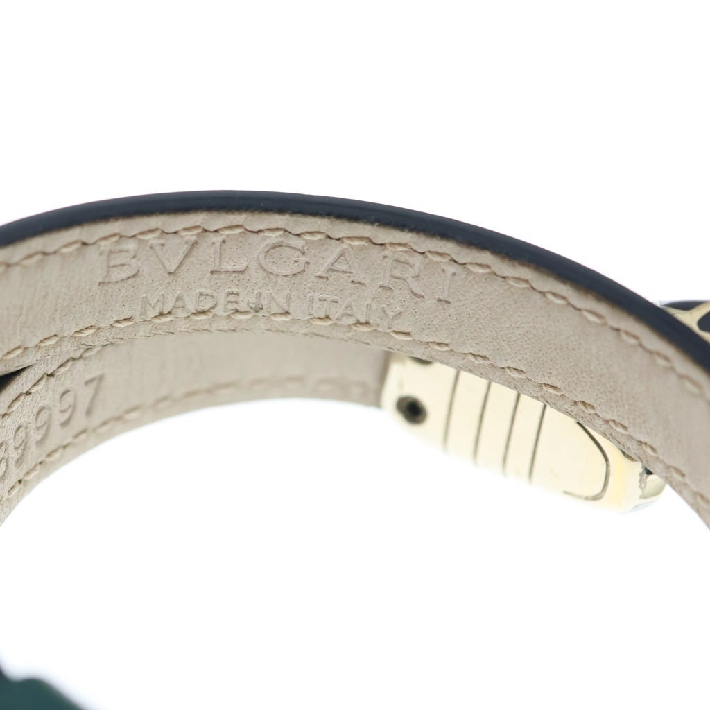 BVLGARI(ブルガリ) セルペンティ フォーエバー レザーブレスレット カーフレザー スネークヘッド グリーン 39997 レディース
