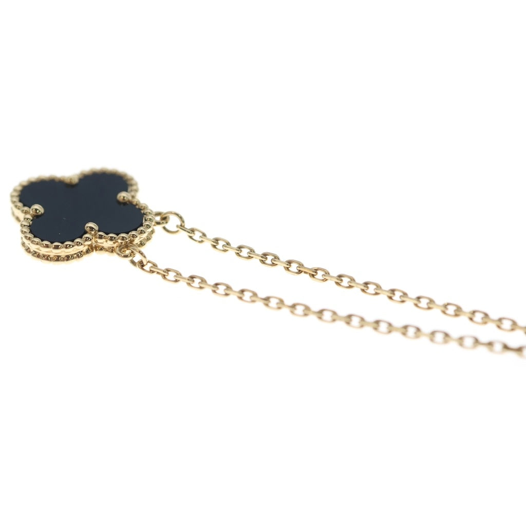 Van Cleef & Arpels(ヴァンクリーフアンドアーペル) ヴィンテージアルハンブラ オニキス ネックレス Au750YG イエローゴールド/ブラック VCARA45800 レディース