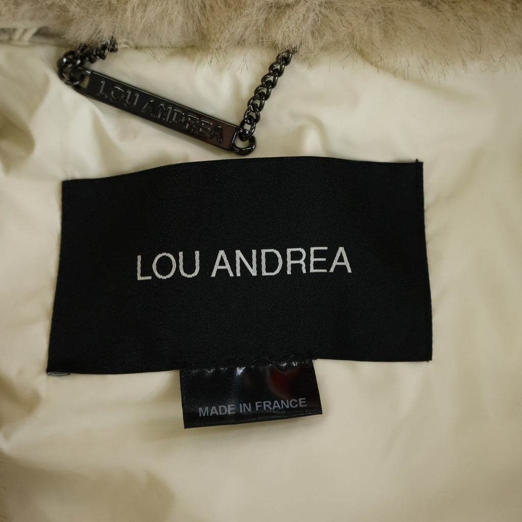NO BRAND(ノーブランド) LOU ANDREA ルーアンドレア ダウン ベスト ファー ホワイト レディース