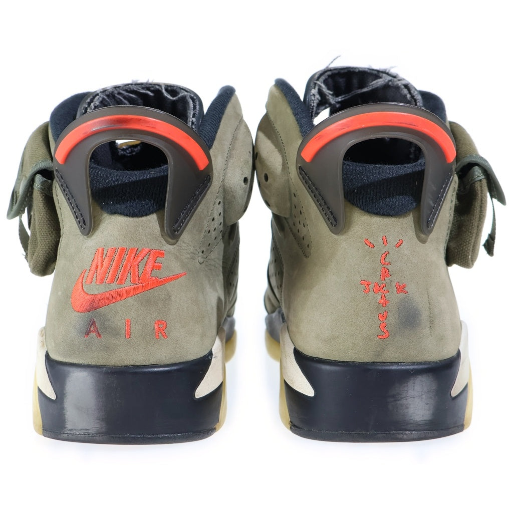 NIKE(ナイキ) ×Travis Scott AIR JORDAN6 RETRO MEDIUM OLIVE トラヴィススコット エアジョーダン6 レトロ ミディアム オリーブ ハイカットスニーカー カーキ US8.5/26.5cm CN1084-200