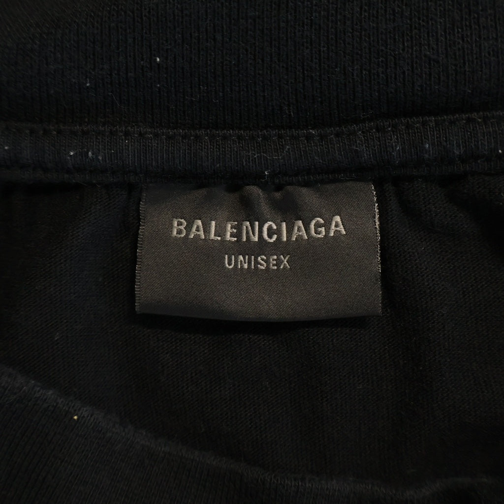 BALENCIAGA(バレンシアガ) 24SS Series Paris Soccer Oversized T-Shirt サッカーシリーズ パリ サッカー オーバーサイズ Tシャツ ブラック 777705
