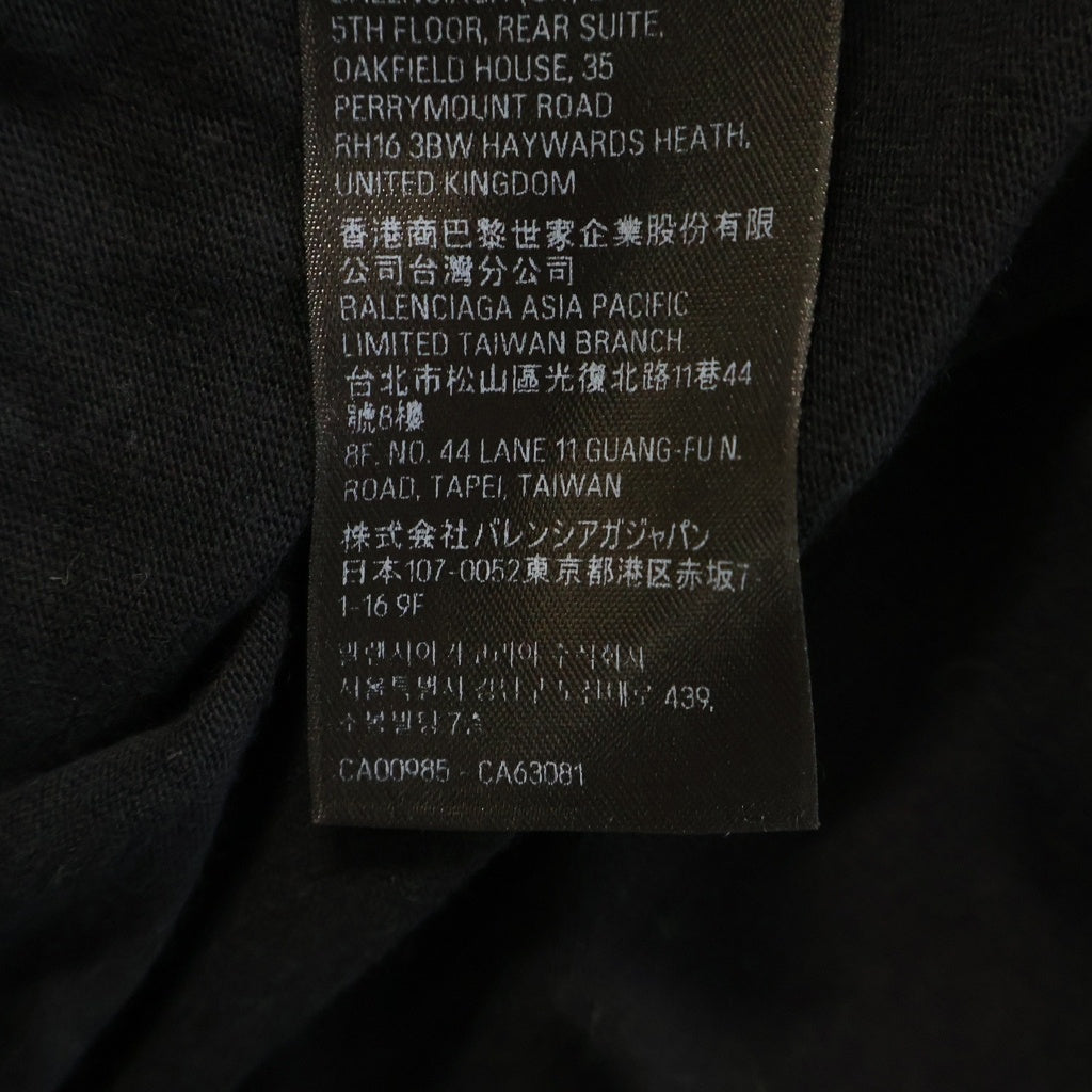 BALENCIAGA(バレンシアガ) 24SS Series Paris Soccer Oversized T-Shirt サッカーシリーズ パリ サッカー オーバーサイズ Tシャツ ブラック 777705