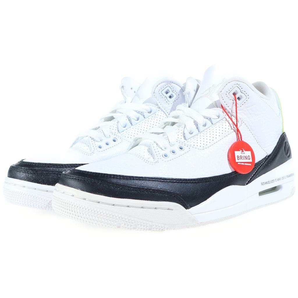 NIKE(ナイキ) ×FRAGMENT AIR JORDAN 3 フラグメント エア ジョーダン3 ローカットスニーカー レディース ホワイト/ブラック US5.5/24cm DA3595-100