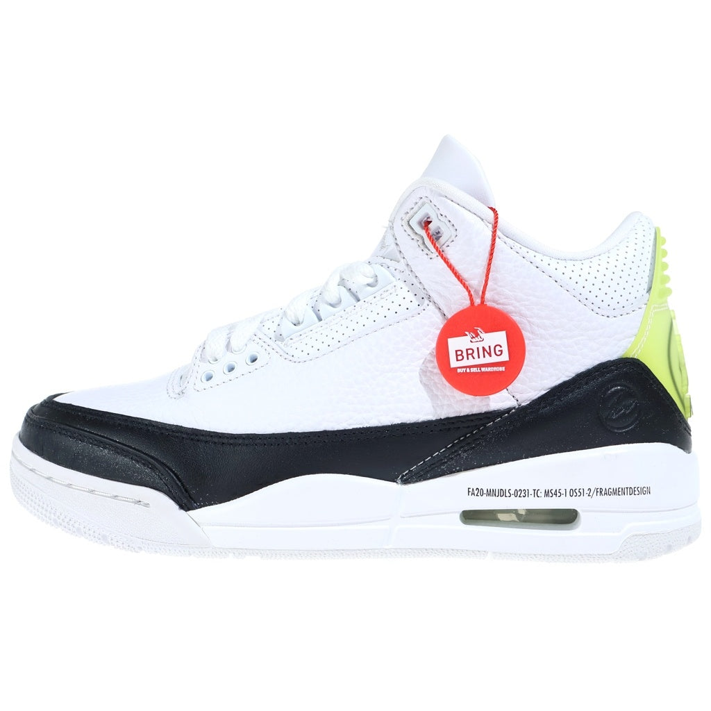 NIKE(ナイキ) ×FRAGMENT AIR JORDAN 3 フラグメント エア ジョーダン3 ローカットスニーカー レディース ホワイト/ブラック US6/24cm DA3595-100