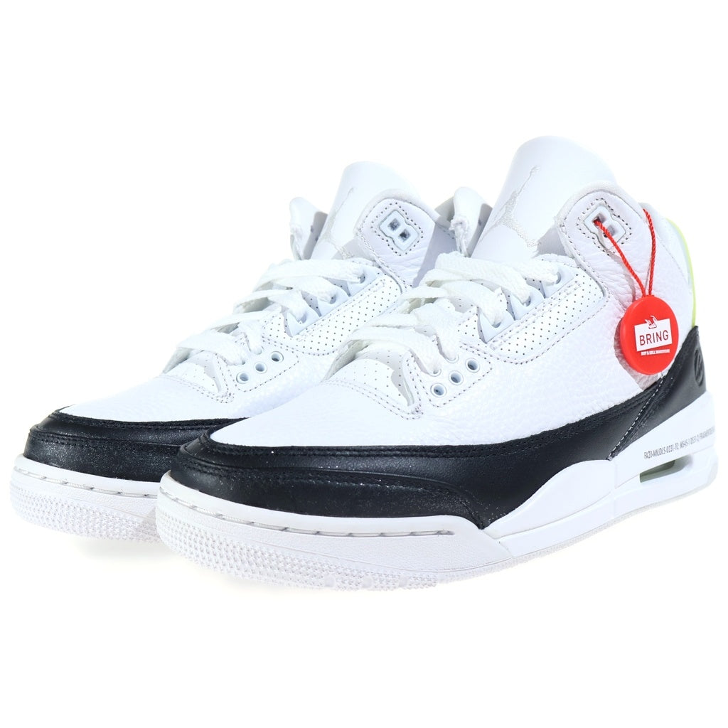 NIKE(ナイキ) ×FRAGMENT AIR JORDAN 3 フラグメント エア ジョーダン3 ローカットスニーカー レディース ホワイト/ブラック US6/24cm DA3595-100
