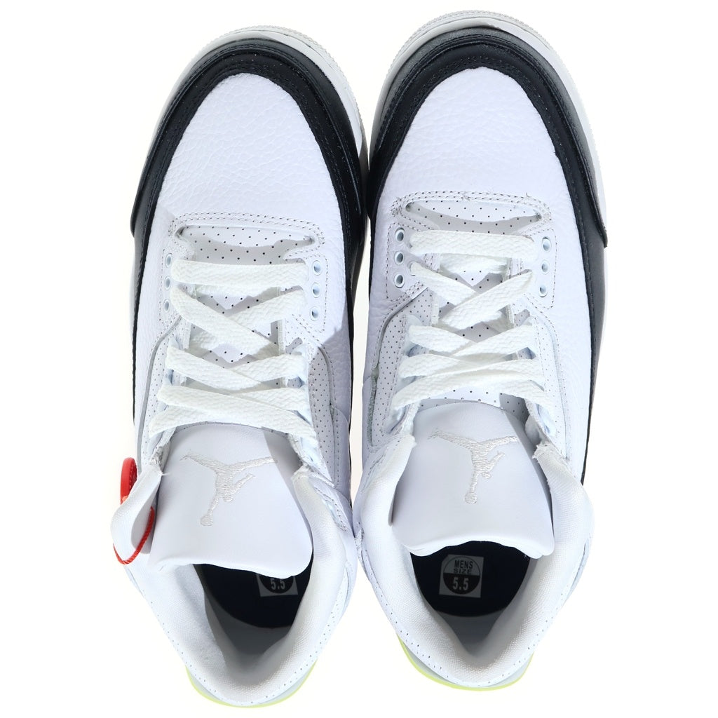 NIKE(ナイキ) ×FRAGMENT AIR JORDAN 3 フラグメント エア ジョーダン3 ローカットスニーカー レディース ホワイト/ブラック US6/24cm DA3595-100