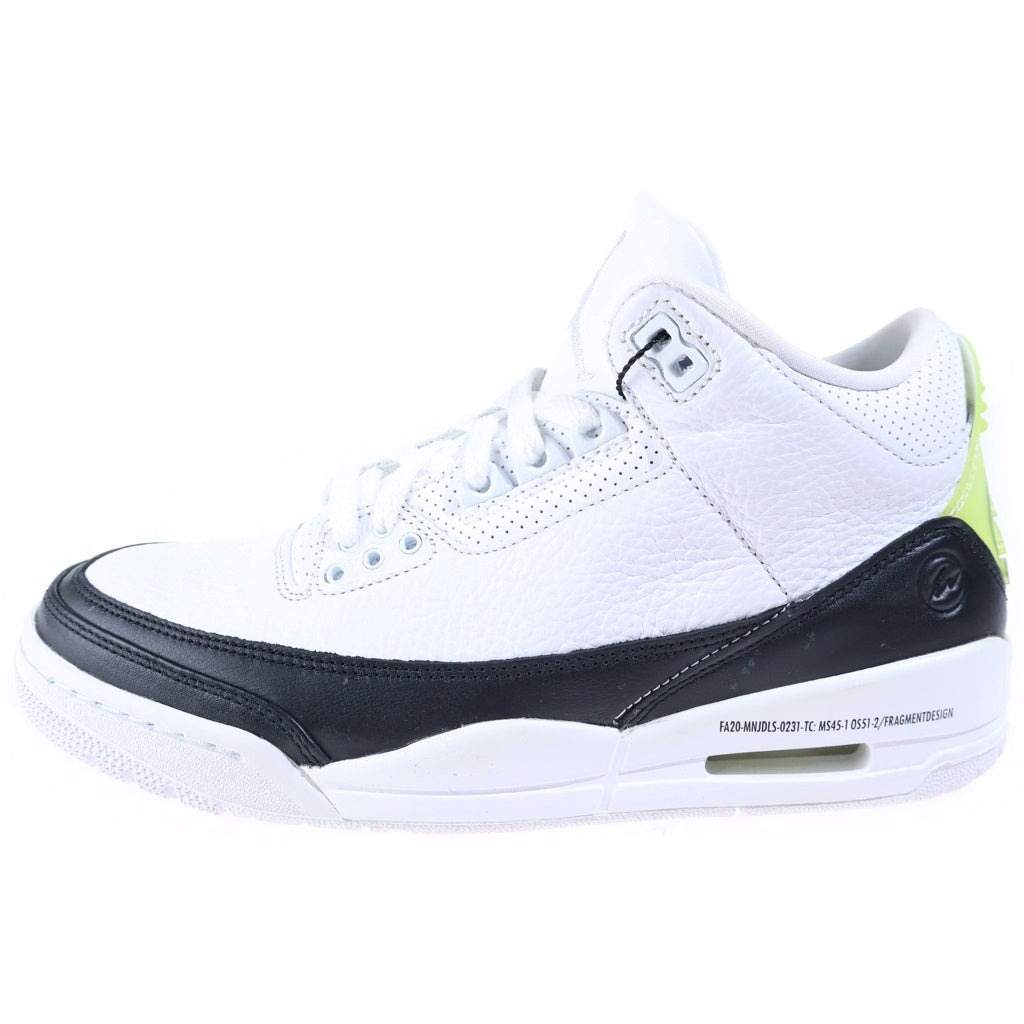 NIKE(ナイキ) ×FRAGMENT AIR JORDAN 3 フラグメント エア ジョーダン3 ローカットスニーカー ホワイト/ブラック US8/26cm DA3595-100