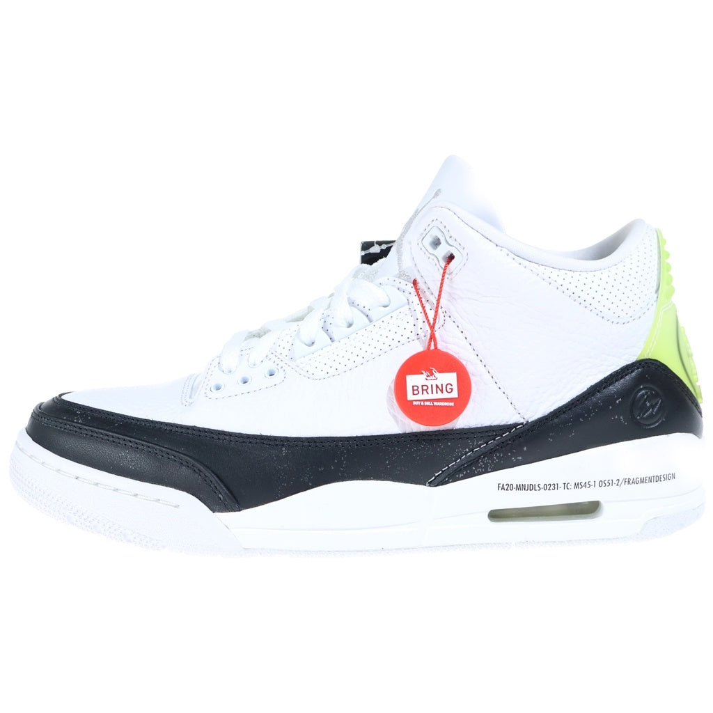 NIKE(ナイキ) ×FRAGMENT AIR JORDAN 3 フラグメント エア ジョーダン3 ローカットスニーカー ホワイト/ブラック US10/28cm DA3595-100