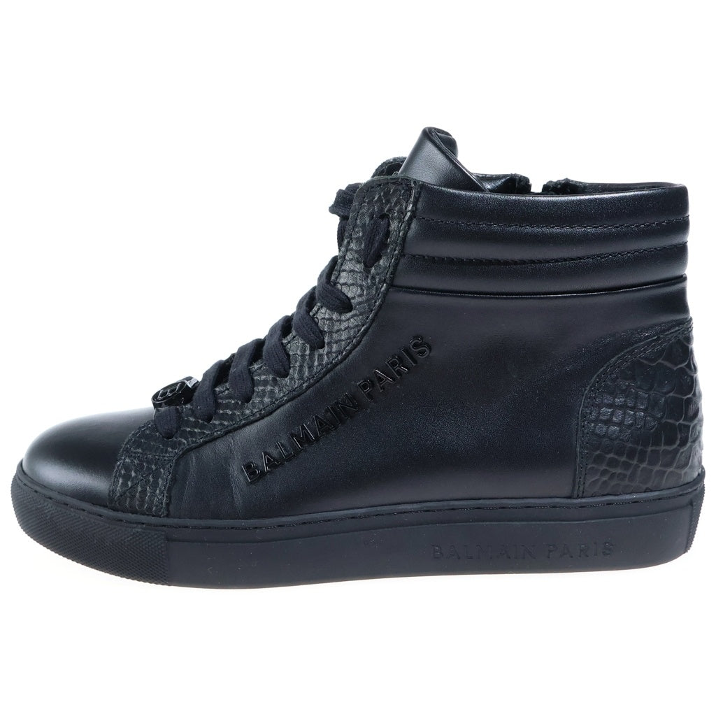 BALMAIN(バルマン) Snakeskin High Sneakers スネークスキン ハイカットスニーカー レザーシューズ ブラック 26567 レディース