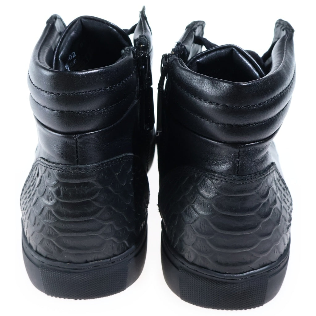 BALMAIN(バルマン) Snakeskin High Sneakers スネークスキン ハイカットスニーカー レザーシューズ ブラック 26567 レディース