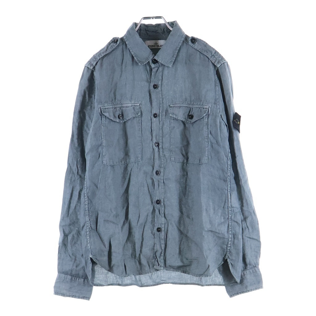 STONE ISLAND(ストーンアイランド) 15SS Linen Buttoned Shirt リネン