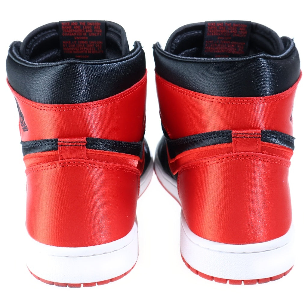 NIKE(ナイキ) WMNS AIR JORDAN 1 RETRO HIGH OG SATIN BRED ウィメンズ エアジョーダン1 レトロ サテンブレッド ハイカットスニーカー ブラック/レッド US11/28cm FD4810-061
