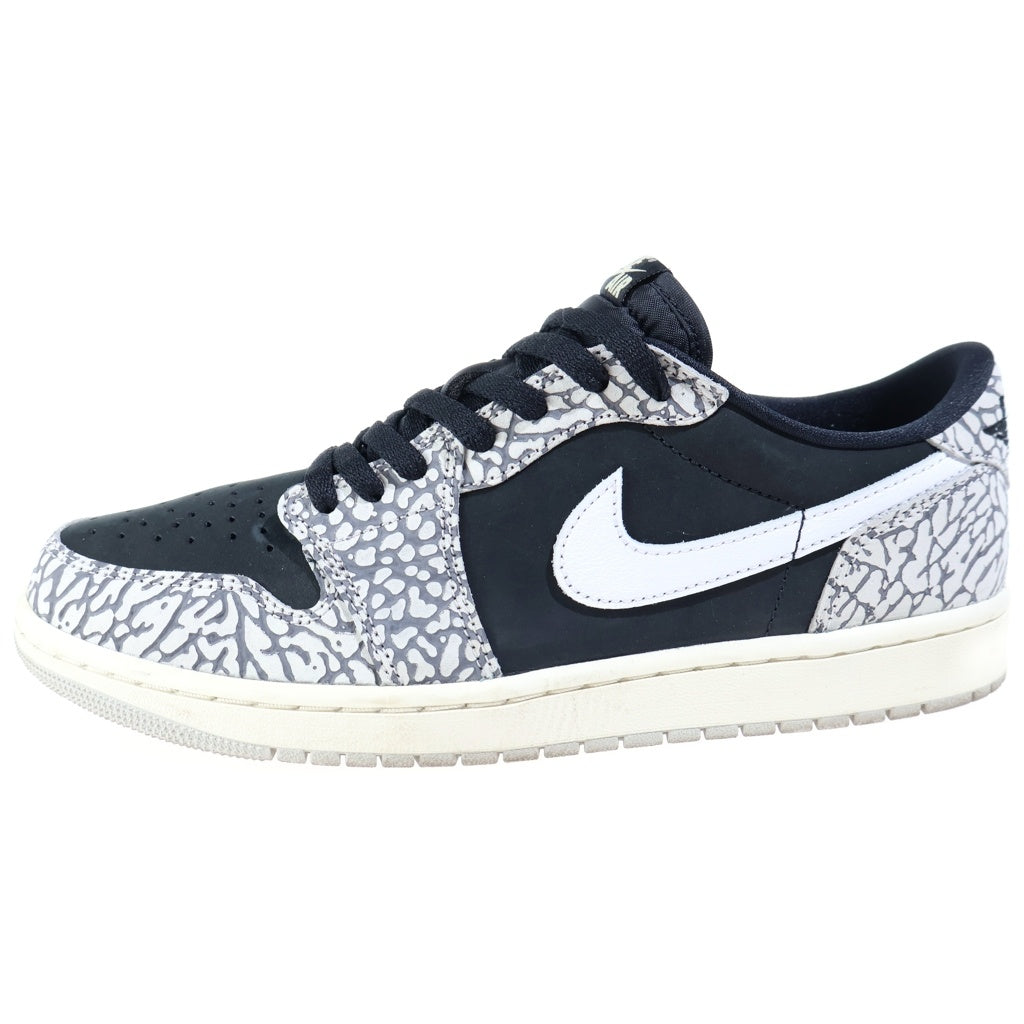NIKE(ナイキ) AIR JORDAN 1 RETRO LOW OG BLACK CEMENT エアジョーダン1 レトロ ブラックセメント ローカットスニーカー ブラック/グレー US10/28cm CZ0790-001