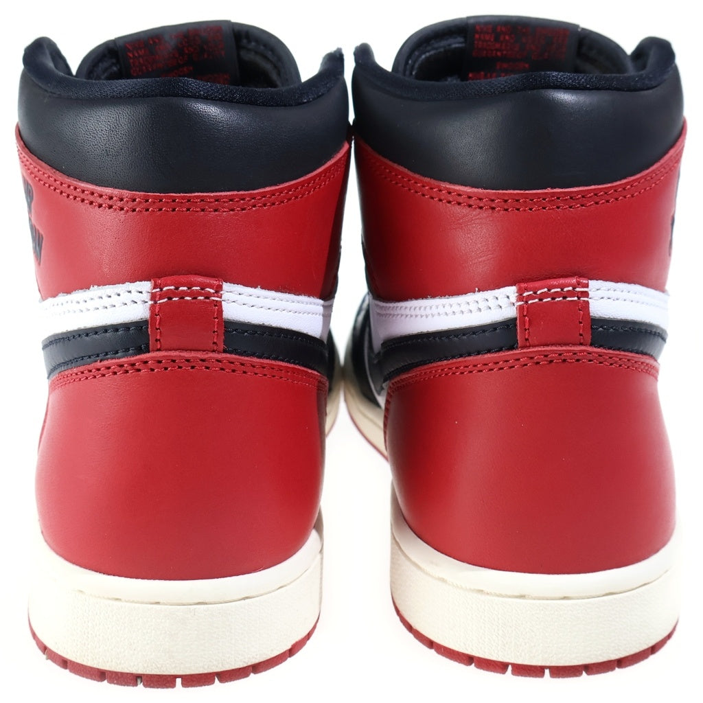 NIKE(ナイキ) AIR JORDAN 1 RETRO HIGH OG BLACK TOE REIMAGINED エアジョーダン1 レトロ ブラックトゥ リイマジンド ハイカットスニーカー ブラック/レッド/ホワイト US9.5/27.5cm DZ5485-106