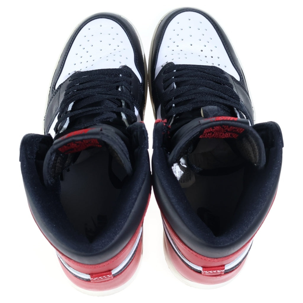 NIKE(ナイキ) AIR JORDAN 1 RETRO HIGH OG BLACK TOE REIMAGINED エアジョーダン1 レトロ ブラックトゥ リイマジンド ハイカットスニーカー ブラック/レッド/ホワイト US9.5/27.5cm DZ5485-106