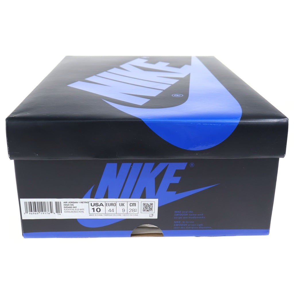 NIKE(ナイキ) AIR JORDAN 1 RETRO HIGH OG ROYAL REIMAGINED エアジョーダン1 レトロ ロイヤル リイマジンド ハイカットスニーカー ブラック/ブルー US10/28cm DZ5485-042