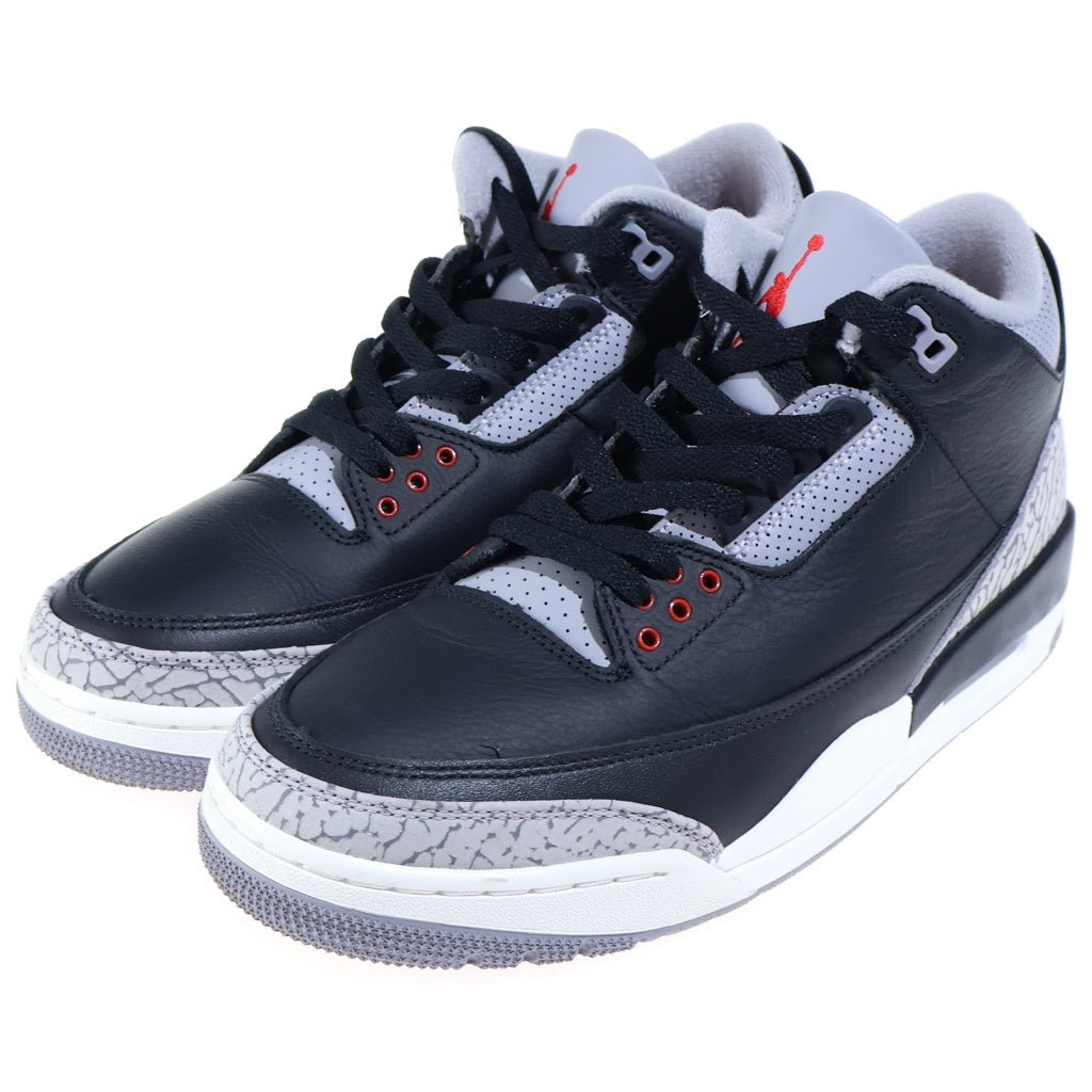 NIKE(ナイキ) AIR JORDAN 3 RETRO BLACK CEMENT エアジョーダン3 レトロ ブラックセメント ローカットスニーカー ブラック US9.5/27.5cm DN3707-010