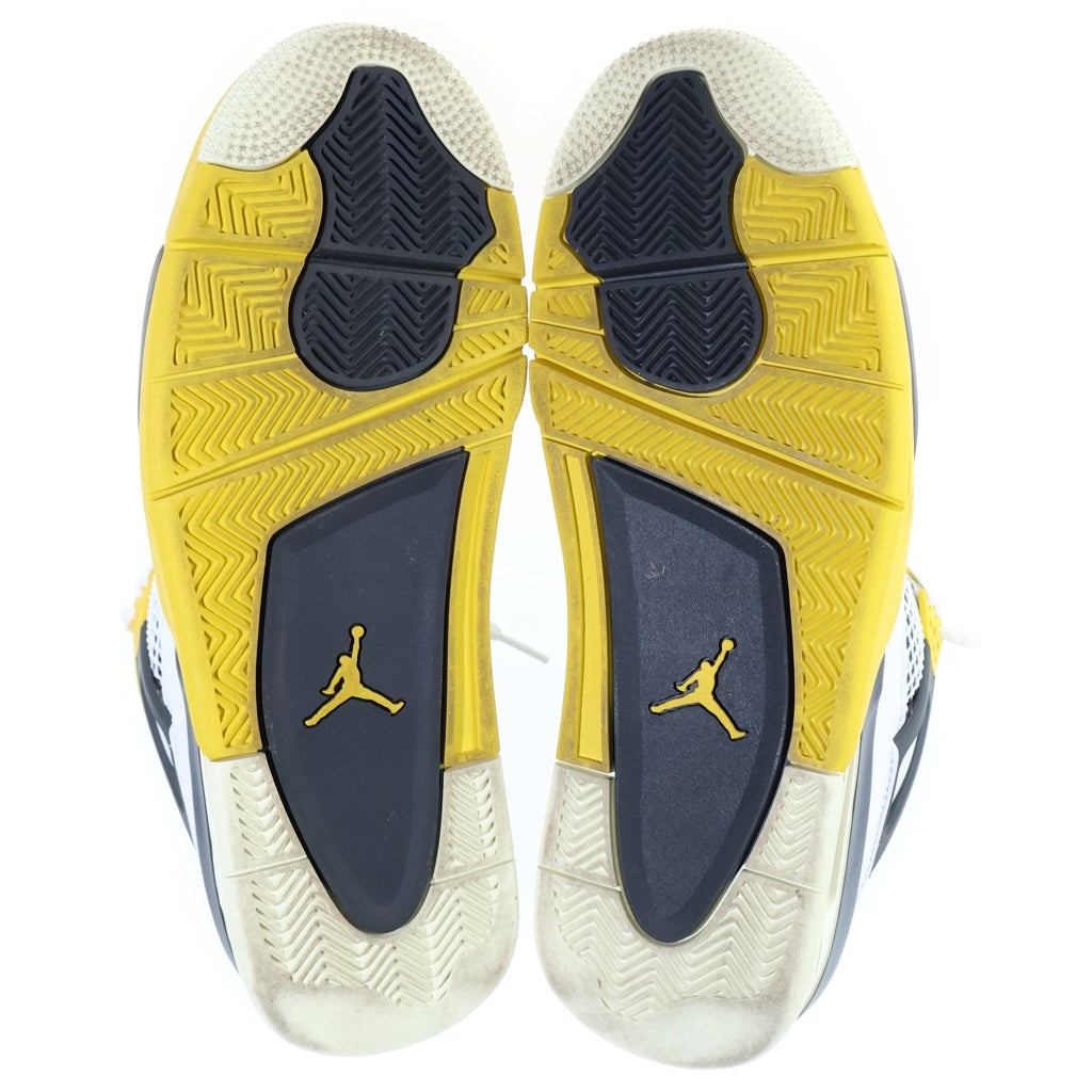 NIKE(ナイキ) WMNS AIR JORDAN 4 RETRO VIVID SULFUR ウィメンズ エアジョーダン4 レトロ ハイカットスニーカー ホワイト US11/28cm AQ9129-101