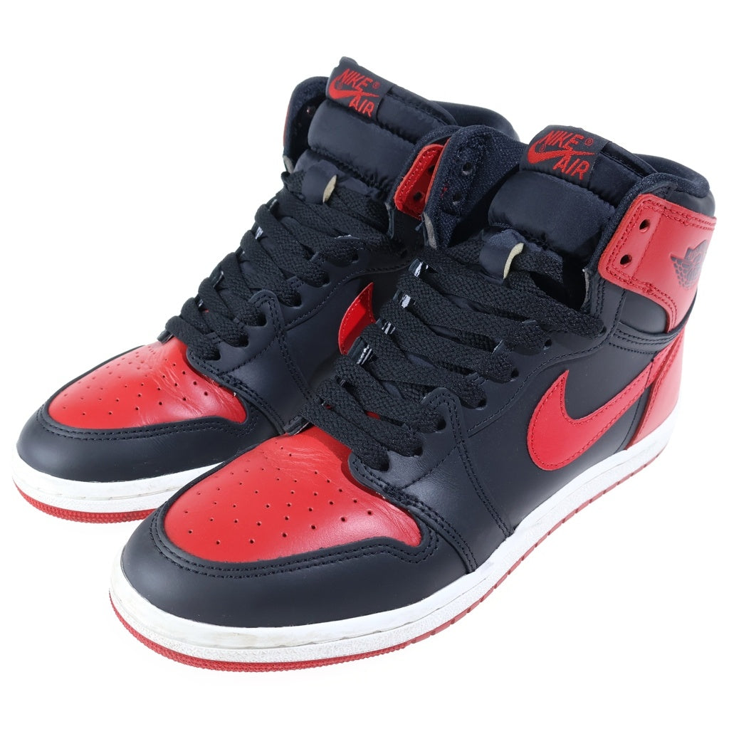 NIKE(ナイキ) AIR JORDAN 1 HIGH 85 BRED エアジョーダン1 ブレッド ハイカットスニーカー ブラック/レッド US9.5/27.5cm HV6674-067