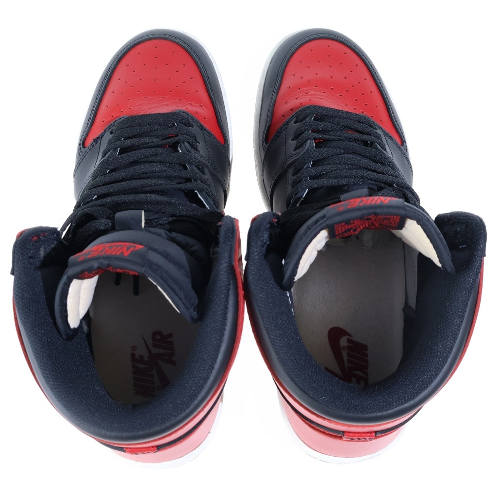 NIKE(ナイキ) AIR JORDAN 1 HIGH 85 BRED エアジョーダン1 ブレッド ハイカットスニーカー ブラック/レッド US9.5/27.5cm HV6674-067