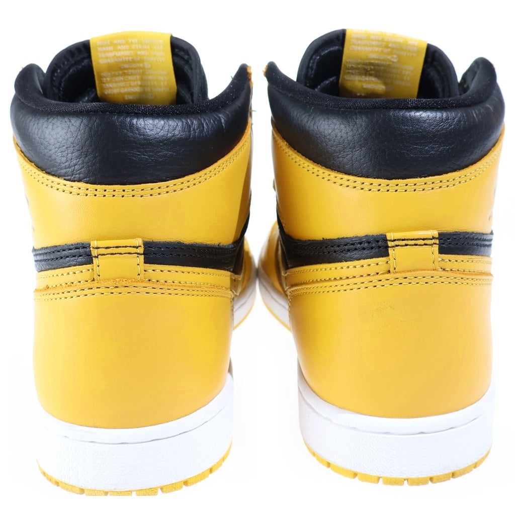 NIKE(ナイキ) AIR JORDAN 1 HIGH OG POLLEN エアジョーダン1 パラン ハイカットスニーカー ブラック/イエロー US10/28cm 555088-701