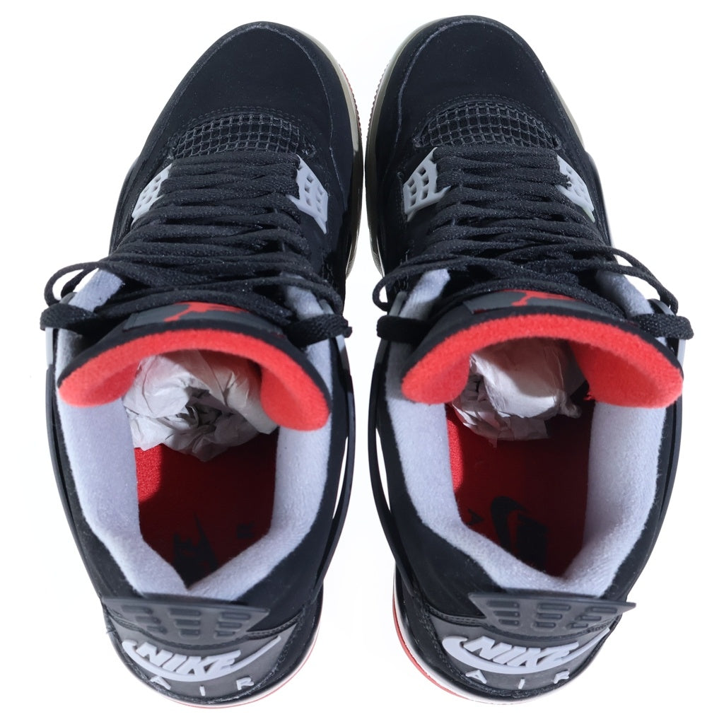 NIKE(ナイキ) AIR JORDAN 4 RETRO BRED エアジョーダン4 レトロ ブレッド ハイカットスニーカー ブラック US10/28cm 308497-060