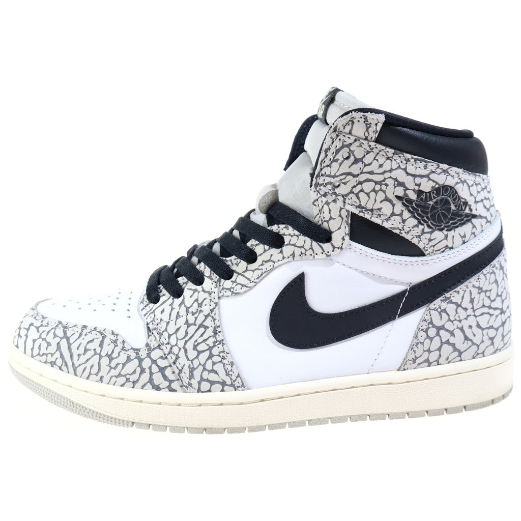 NIKE(ナイキ) AIR JORDAN 1 HIGH OG WHITE CEMENT SAFARI エアジョーダン1 セメント サファリ ハイカットスニーカー ホワイト/グレー US10/28cm DZ5485-052