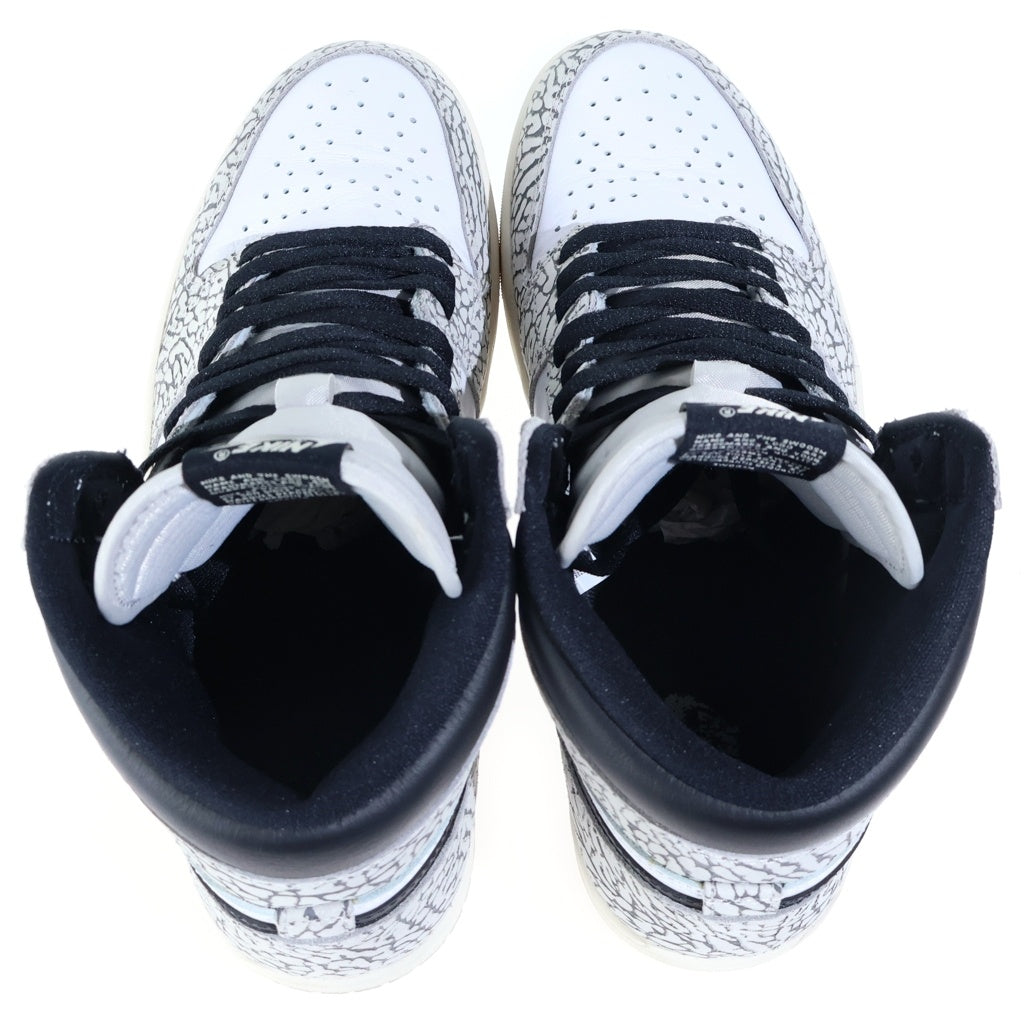NIKE(ナイキ) AIR JORDAN 1 HIGH OG WHITE CEMENT SAFARI エアジョーダン1 セメント サファリ ハイカットスニーカー ホワイト/グレー US10/28cm DZ5485-052