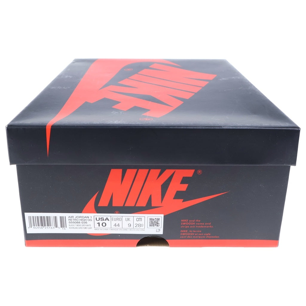 NIKE(ナイキ) AIR JORDAN 1 HIGH OG SHADOW 2.0 エアジョーダン1 シャドウ ハイカットスニーカー ブラック/グレー US10/28cm 555088-035