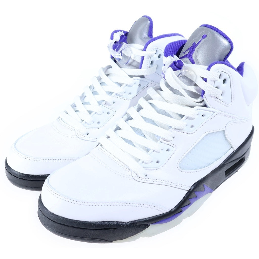 NIKE(ナイキ) AIR JORDAN 5 DARK CONCORD エアジョーダン5 ダークコンコルド ハイカットスニーカー ホワイト US10/28cm DD0587-141