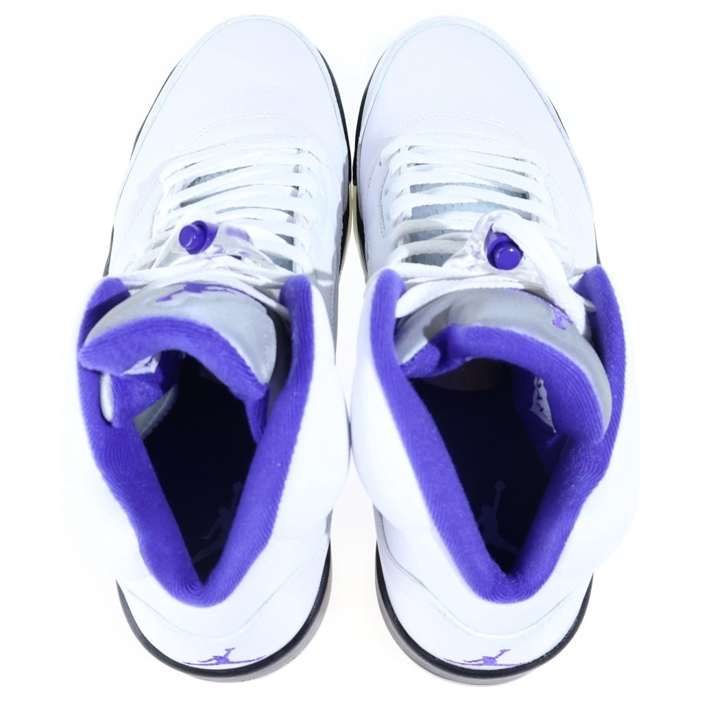 NIKE(ナイキ) AIR JORDAN 5 DARK CONCORD エアジョーダン5 ダークコンコルド ハイカットスニーカー ホワイト US10/28cm DD0587-141