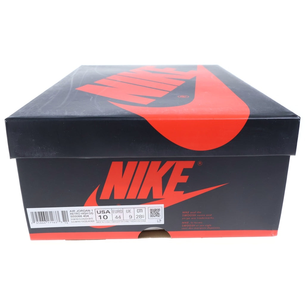 NIKE(ナイキ) AIR JORDAN 1 RETRO HIGH OG DARK MARINA BLUE エアジョーダン1 レトロ ダークマリナブルー ハイカットスニーカー ブラック/ブルー US10/28cm 555088-404