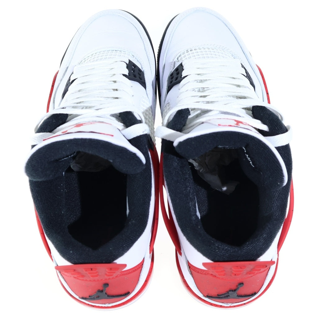 NIKE(ナイキ) AIR JORDAN 4 RETRO RED CEMENT エアジョーダン4 レトロ レッドセメント ハイカットスニーカー ホワイト/レッド US10/28cm DH6927-161