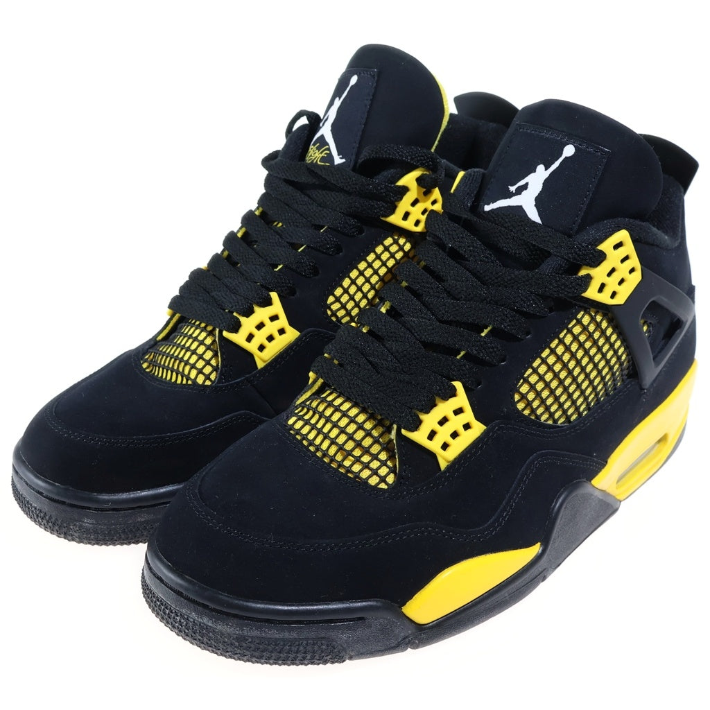 NIKE(ナイキ) AIR JORDAN 4 RETRO THUNDER エアジョーダン4 レトロ サンダー ハイカットスニーカー ブラック/イエロー US10/28cm DH6927-017