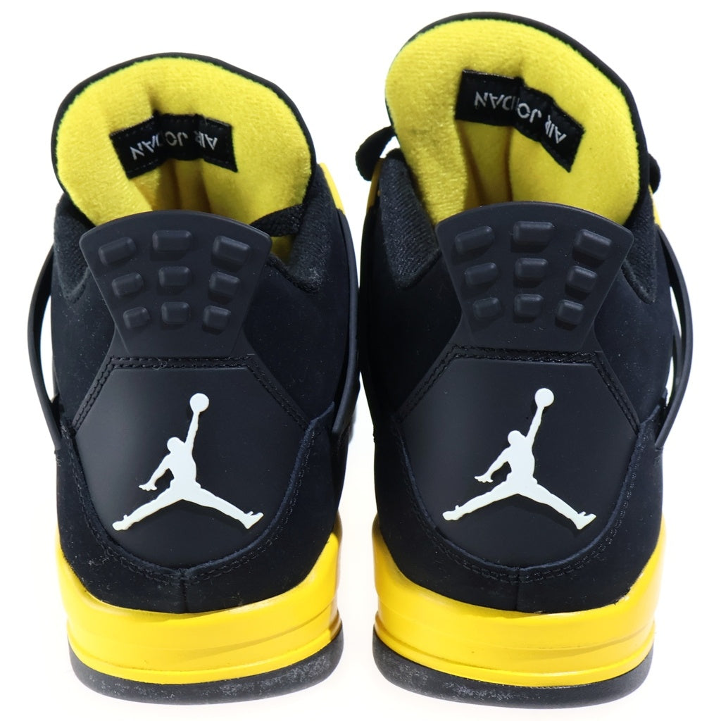 NIKE(ナイキ) AIR JORDAN 4 RETRO THUNDER エアジョーダン4 レトロ サンダー ハイカットスニーカー ブラック/イエロー US10/28cm DH6927-017