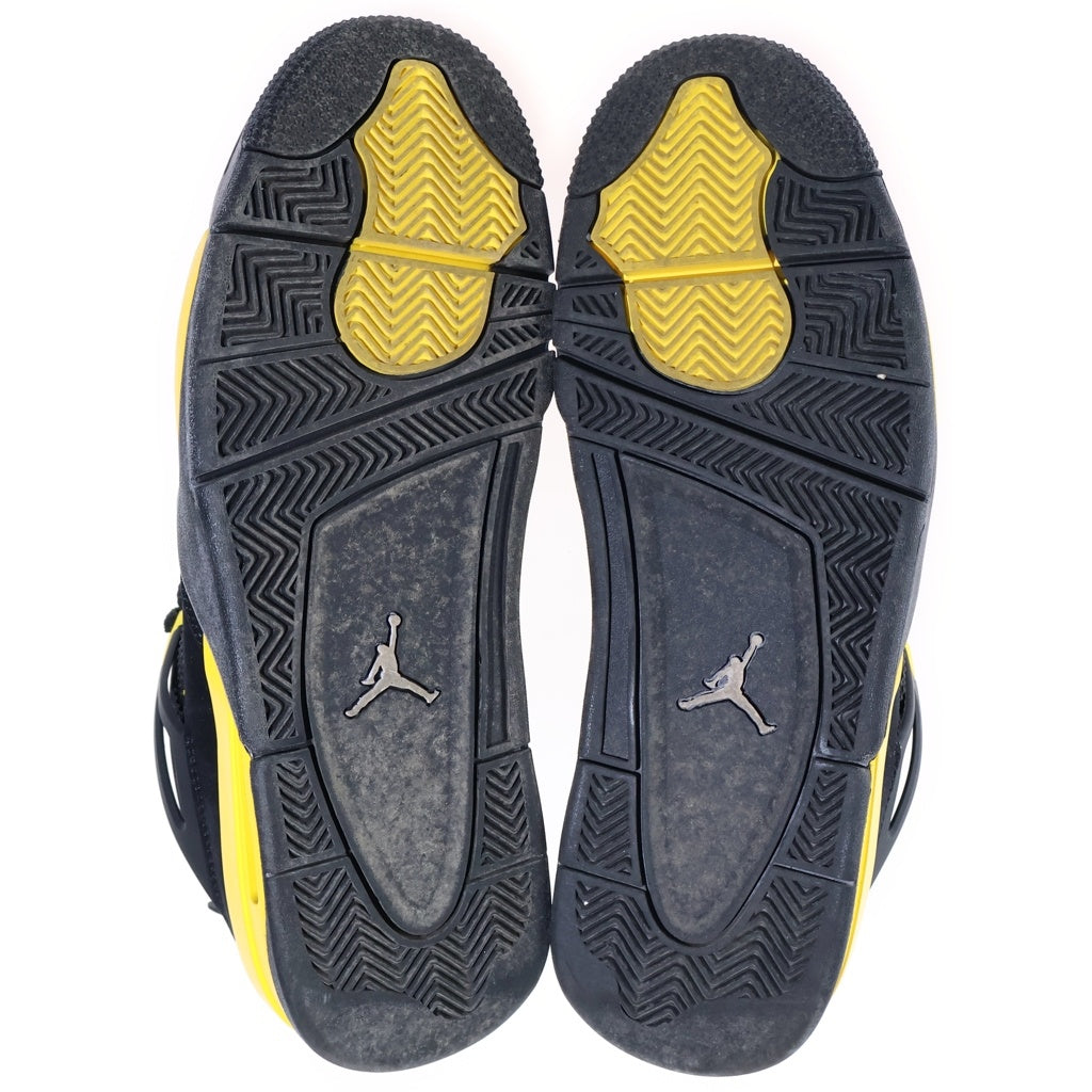 NIKE(ナイキ) AIR JORDAN 4 RETRO THUNDER エアジョーダン4 レトロ サンダー ハイカットスニーカー ブラック/イエロー US10/28cm DH6927-017