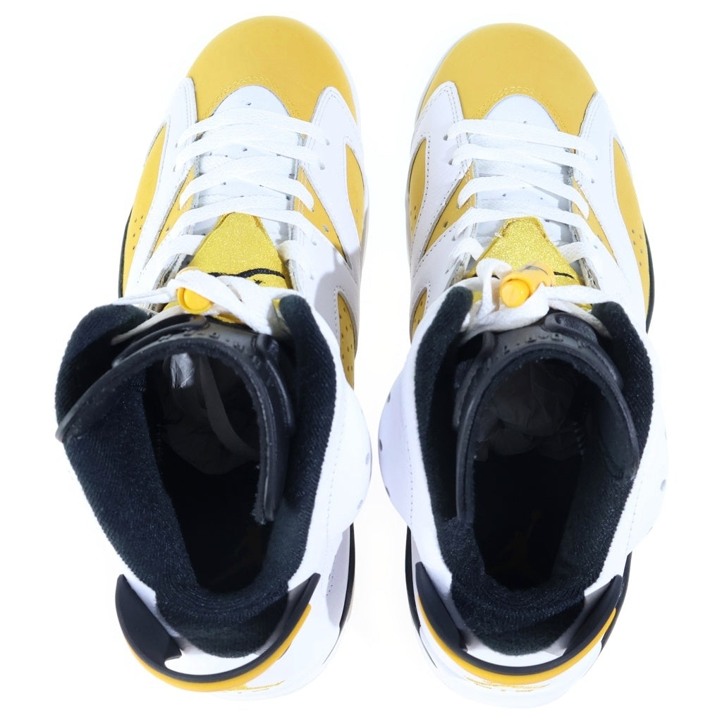 NIKE(ナイキ) AIR JORDAN 6 RETRO YELLOW OCHRE エアジョーダン6 レトロ イエローオークル ハイカットスニーカー ホワイト/イエロー US10/28cm CT8529-170