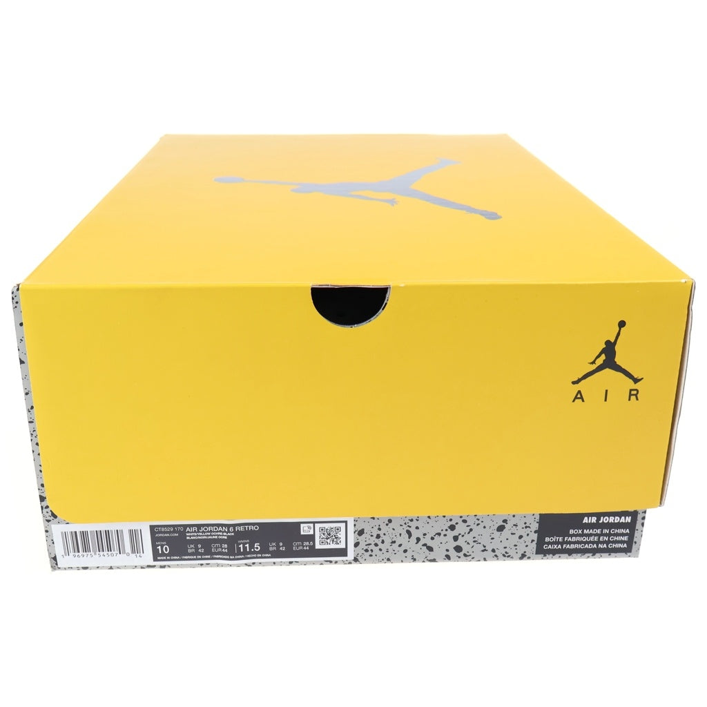 NIKE(ナイキ) AIR JORDAN 6 RETRO YELLOW OCHRE エアジョーダン6 レトロ イエローオークル ハイカットスニーカー ホワイト/イエロー US10/28cm CT8529-170